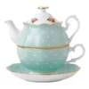 Polka Rose Teapot For One Green -Furniture Series Store 503426980 1 720x928