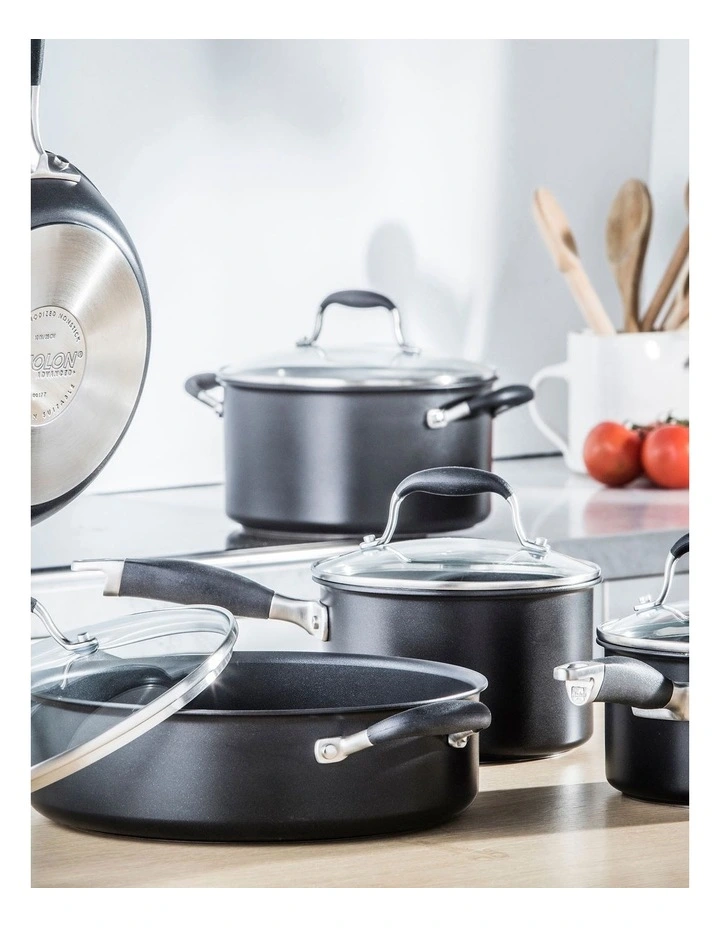 Advanced Nonstick Induction 5 Piece Cookware Set In Black 6 Advanced Nonstick Induction 5 Piece Cookware Set In Black - Image 4