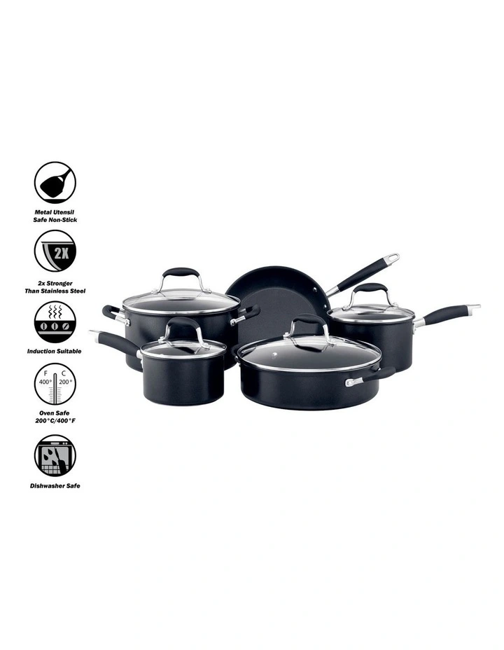 Advanced Nonstick Induction 5 Piece Cookware Set In Black 7 Advanced Nonstick Induction 5 Piece Cookware Set In Black - Image 5