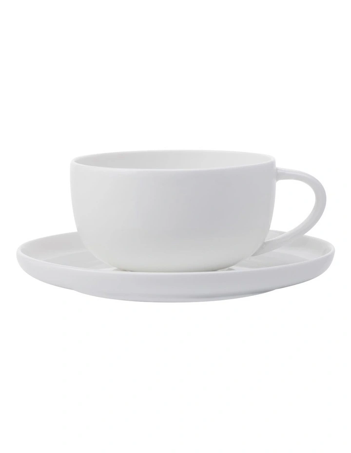 Maxwell & Williams 300ml High Rim Cup & Saucer White 3 Maxwell & Williams 300ml High Rim Cup & Saucer White