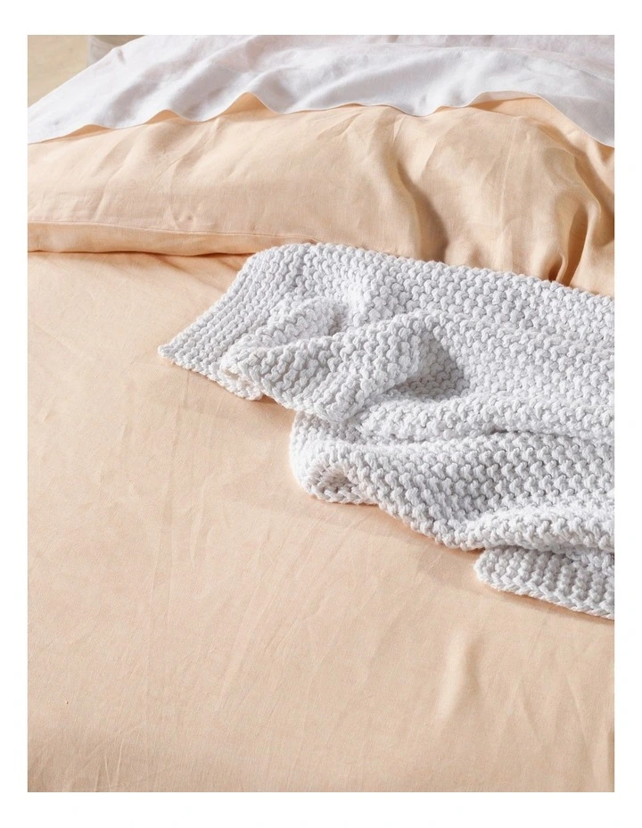 Sandy Cape Linen Quilt Cover Set In Mock Orange 4 Sandy Cape Linen Quilt Cover Set In Mock Orange - Image 2