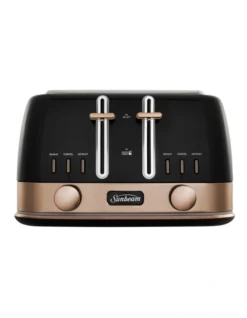 New York Collection 4 Slice Toaster Black/Bronze TA4440KB