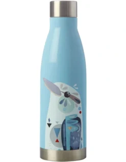 Maxwell & Williams Pete Cromer Kookaburra 500ml Double Wall Insulated Bottle Blue