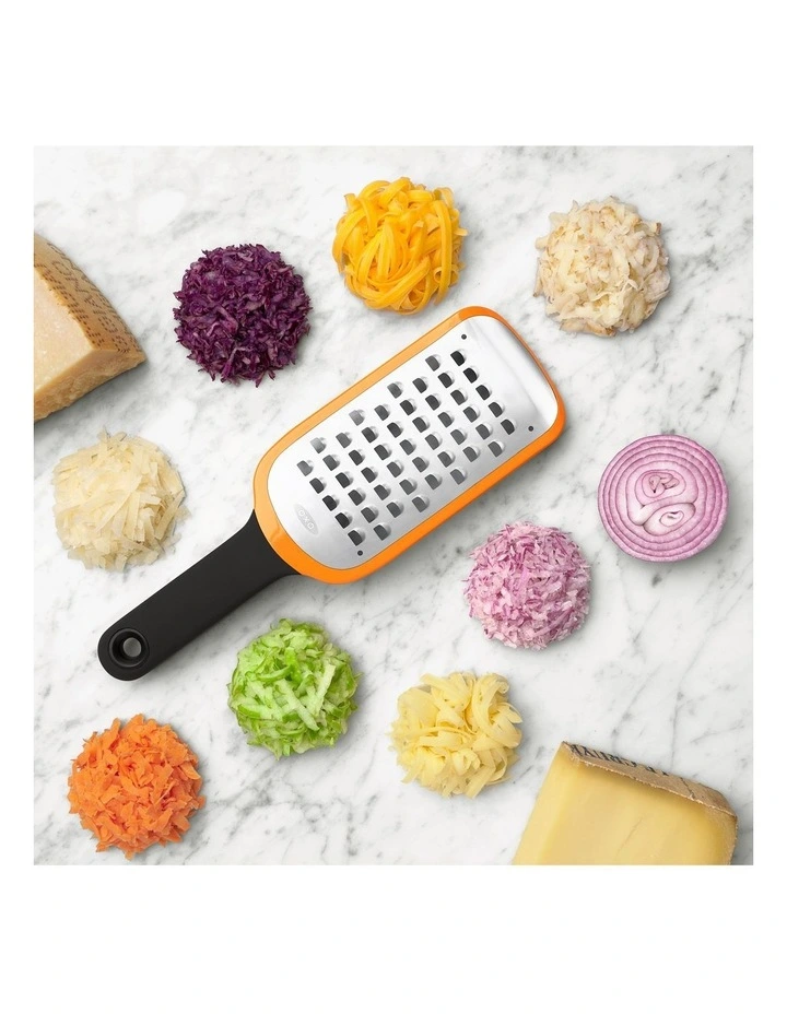 OXO Etched Coarse Grater Black/Orange 6 OXO Etched Coarse Grater Black/Orange - Image 4