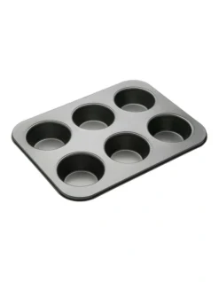Heavy Base 6-Cup American Muffin Pan Carbon