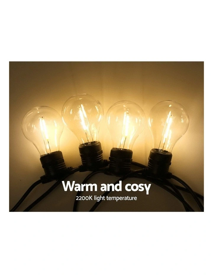 Jingle Jollys 50m LED Festoon String Lights Kits Wedding Party Christmas Outdoor Party Ambience 6 Jingle Jollys 50m LED Festoon String Lights Kits Wedding Party Christmas Outdoor Party Ambience - Image 4