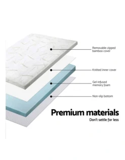 COOL GEL Memory Foam Mattress Topper BAMBOO Cover Double 5CM Mat 11 COOL GEL Memory Foam Mattress Topper BAMBOO Cover Double 5CM Mat -Furniture Series Store 757102330 5 720x928