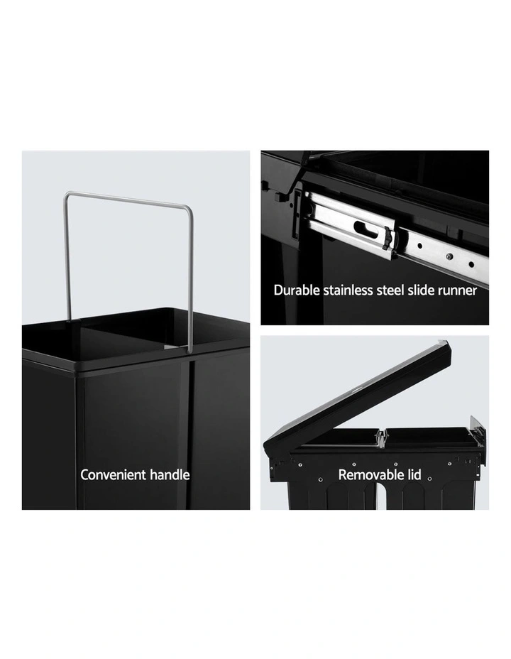 2X15L Pull Out Bin Kitchen 7 2X15L Pull Out Bin Kitchen - Image 5