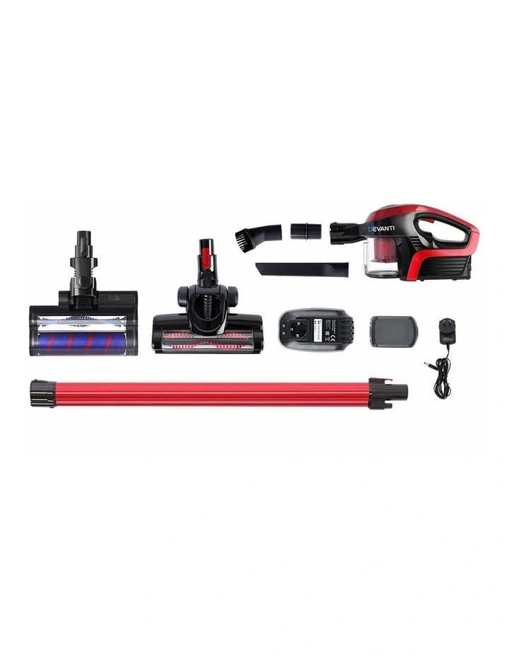 Cordless 150W Handstick Vacuum Cleaner Red And Black 5 Cordless 150W Handstick Vacuum Cleaner Red And Black - Image 3