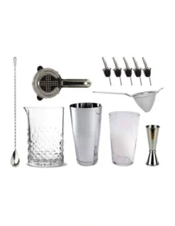 Bartender's Bar Kit With Boston Shaker And Glass