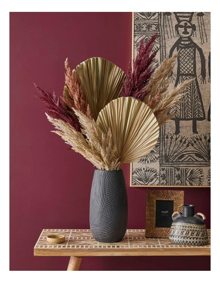 Dried Cut Fan Palm 90cm Artificial Stem Natural 4 Dried Cut Fan Palm 90cm Artificial Stem Natural - Image 2