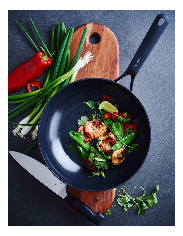 Greenpan SmartShape 28cm/3.69L Open Wok Black 4 Greenpan SmartShape 28cm/3.69L Open Wok Black - Image 2