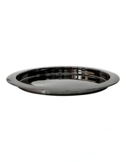 Kennedy 39.5cm Round Bar Tray Black