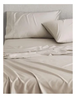 Tencel Lyocell Fibre & Cotton Sheet Set In Bone