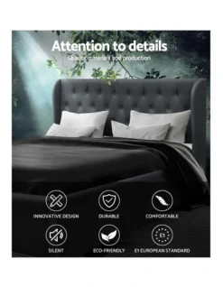 King Size Gas Lift Bed Frame Charcoal -Furniture Series Store 795722770 3 720x928