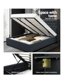King Size Gas Lift Bed Frame Charcoal -Furniture Series Store 795722770 4 720x928