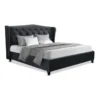 Queen Size Bed Frame Base Mattress Platform Fabric Wooden Charcoal PIER -Furniture Series Store 795725470 1 720x928