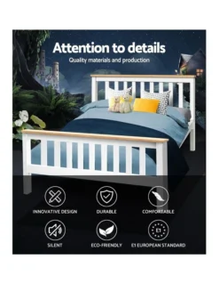 Double Full Size Wooden Bed Frame PONY Timber Mattress Base Bedroom Kids -Furniture Series Store 795841570 3 720x928