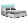 LED Bed Frame Double Full Size Gas Lift Base With Storage White Leather -Furniture Series Store 795845260 1 720x928