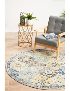 Evoke Poppy Multi Transitional Round Rug -Furniture Series Store 797941180 7 720x928