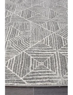 Oasis Kenza Contemporary Silver Runner Rug -Furniture Series Store 798115150 3 720x928