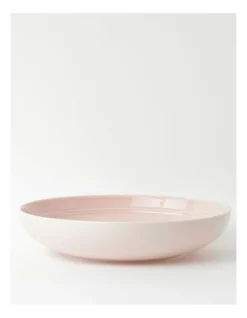 Heritage Avenue Shallow Serving Bowl Pink