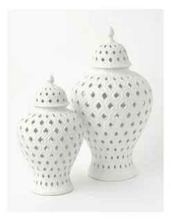 Heritage Marcella Ginger Jar 33cm In White -Furniture Series Store 800139610 5 720x928