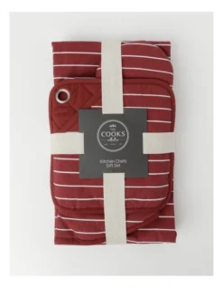 Kitchen Chefs Gloves, Mitt, Pot Holder Gift Set