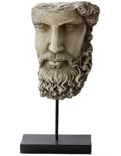 Pompeii Head On Stand White Resin