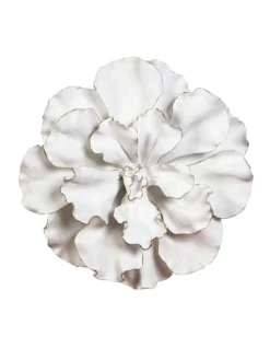 Flower Wall Plaque White
