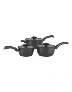 Per Salute Nonstick Induction 3 Piece Cookware Set Black