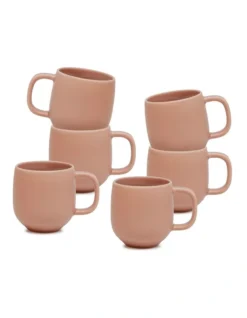 Hue Mug 380ml Blush Set Of 6