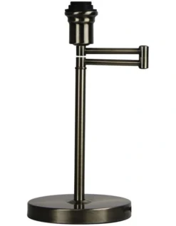 Kingston Swing Arm Table Lamp Base Only Antique Brass