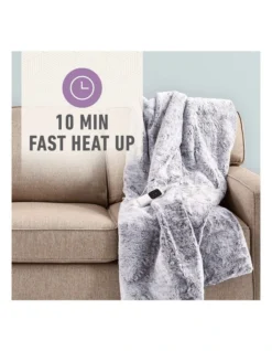 Feel Perfect Faux Fur Heated Throw Blanket In Grey -Furniture Series Store 814452040 5 720x928