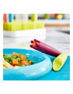 Boon 2pc JAB Silicone Food Utensils Feeding Feeder 1y Baby/Toddler Coral/PP -Furniture Series Store 815235220 4 720x928