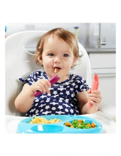 Boon 2pc JAB Silicone Food Utensils Feeding Feeder 1y Baby/Toddler Coral/PP -Furniture Series Store 815235220 6 720x928