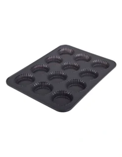 Silicone 12 Cup 32.5 X 24.5 X 2cm Mini Quiche Pan Grey