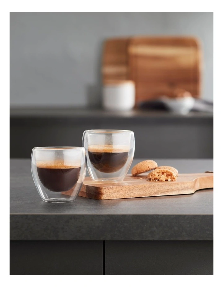 Double Wall Glass Espresso 80ml Set Of 2 4 Double Wall Glass Espresso 80ml Set Of 2 - Image 2