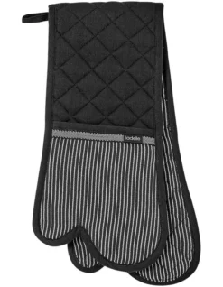 Prof. Series III Stripe Black Double Oven Mitt