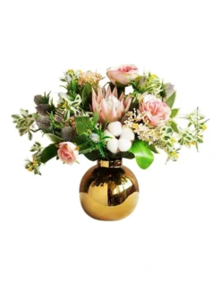 Cotton Multi Colour Rose Floral Arrangement