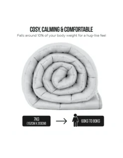 Heavy Weighted Blanket 7Kg In White -Furniture Series Store 840049390 4 1 720x928