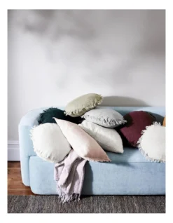 Vintage Linen Fringe 45cm Round Cushion In Sand -Furniture Series Store 840238210 3 1 720x928