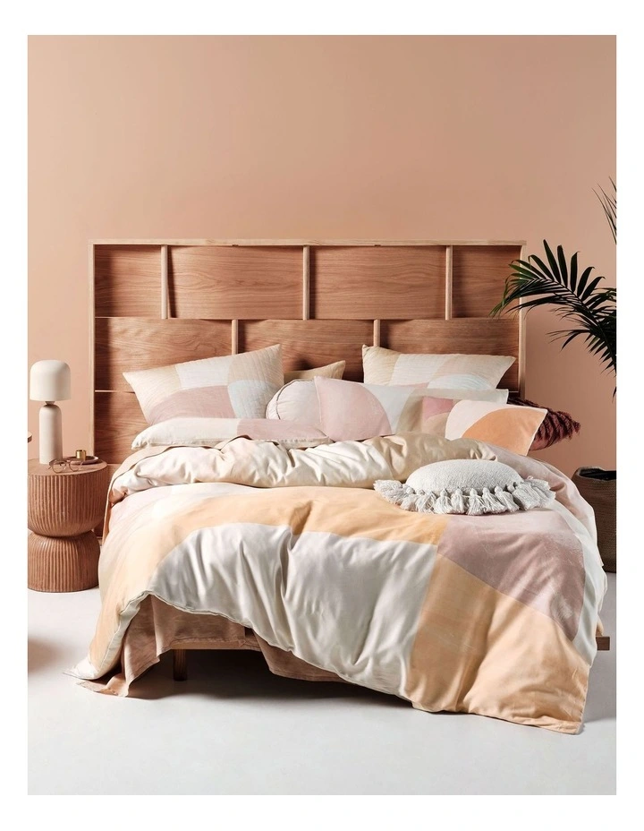 Linen House Eisha Quilt Cover Set Sand 3 Linen House Eisha Quilt Cover Set Sand