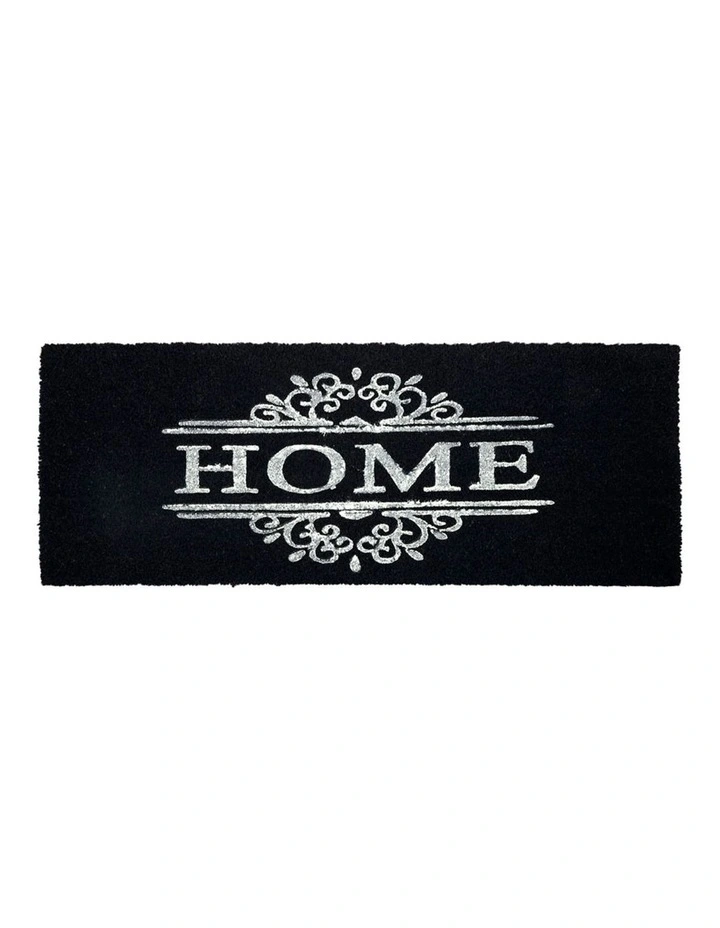 Home Dark Grey PVC Backed Coir Doormat 45x75 Cm 3 Home Dark Grey PVC Backed Coir Doormat 45x75 Cm