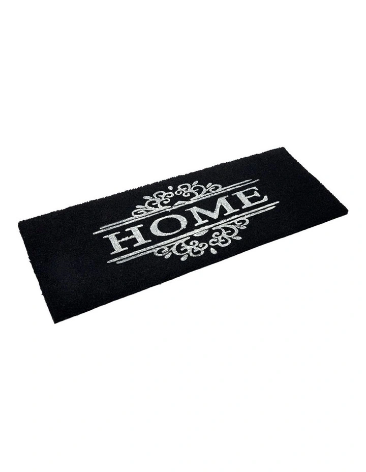 Home Dark Grey PVC Backed Coir Doormat 45x75 Cm 4 Home Dark Grey PVC Backed Coir Doormat 45x75 Cm - Image 2