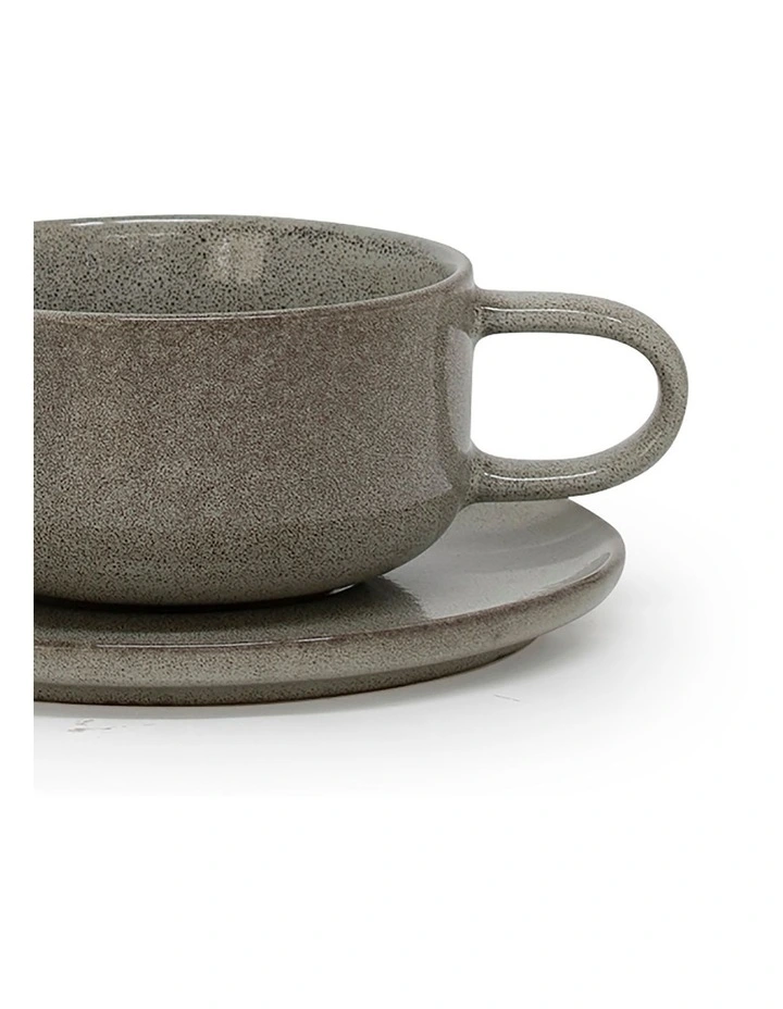 Relic Tea Cup & Saucer Set 260ml Moss 4 Relic Tea Cup & Saucer Set 260ml Moss - Image 2