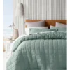 Sandy Cape Washed Belgian Linen Quilted Coverlet Eucalyptus -Furniture Series Store 849720970 849721060 1 1 720x928