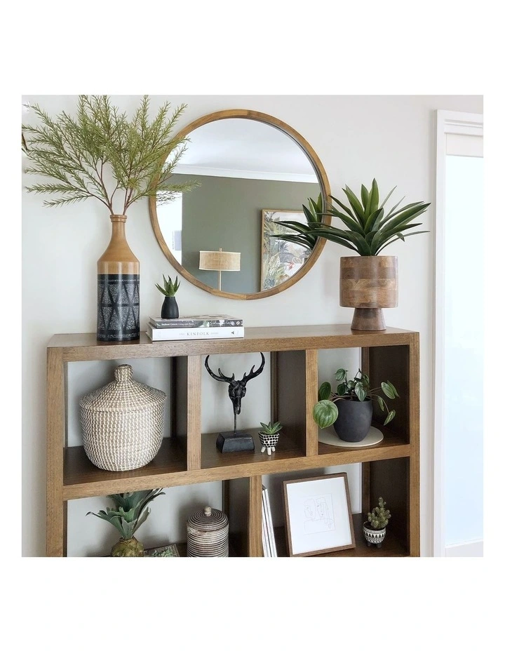 Tina 80cm Dark Solid Wood Mirror 6 Tina 80cm Dark Solid Wood Mirror - Image 4