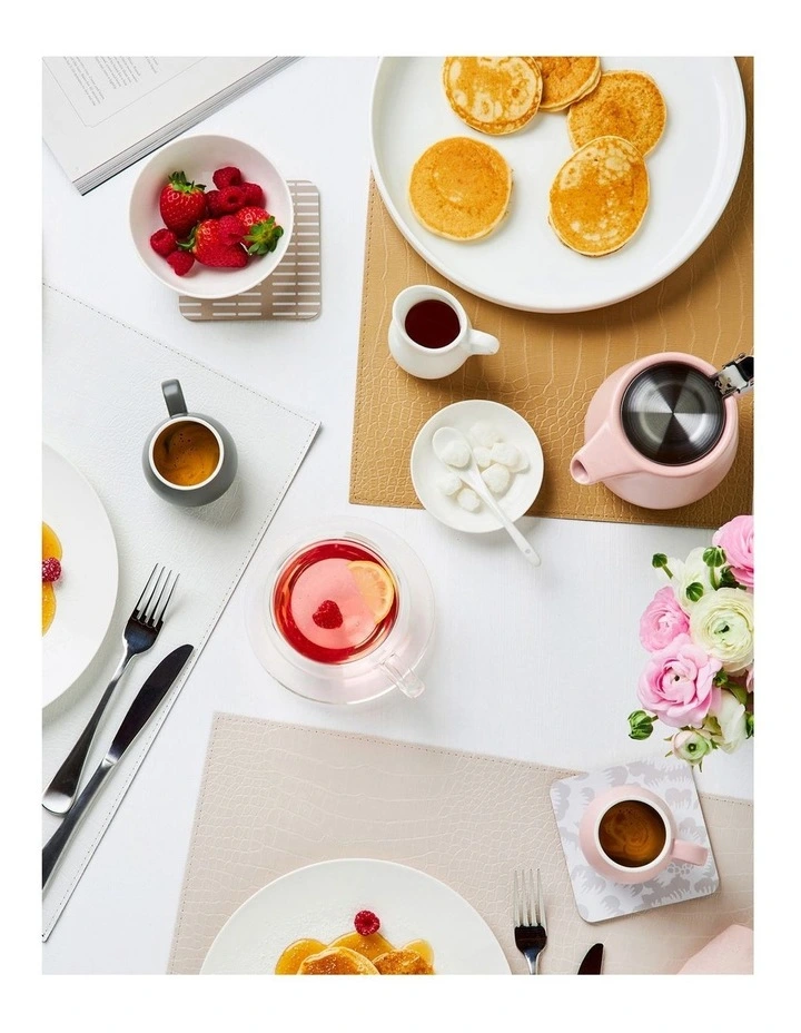 Maxwell & Williams Table Accents Leather Look Alligator Coaster Set Of 4 Tan 4 Maxwell & Williams Table Accents Leather Look Alligator Coaster Set Of 4 Tan - Image 2