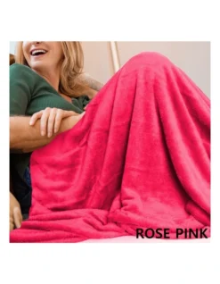 Plush Blanket Throw Large In Rose Pink -Furniture Series Store 865757440 6 1 720x928